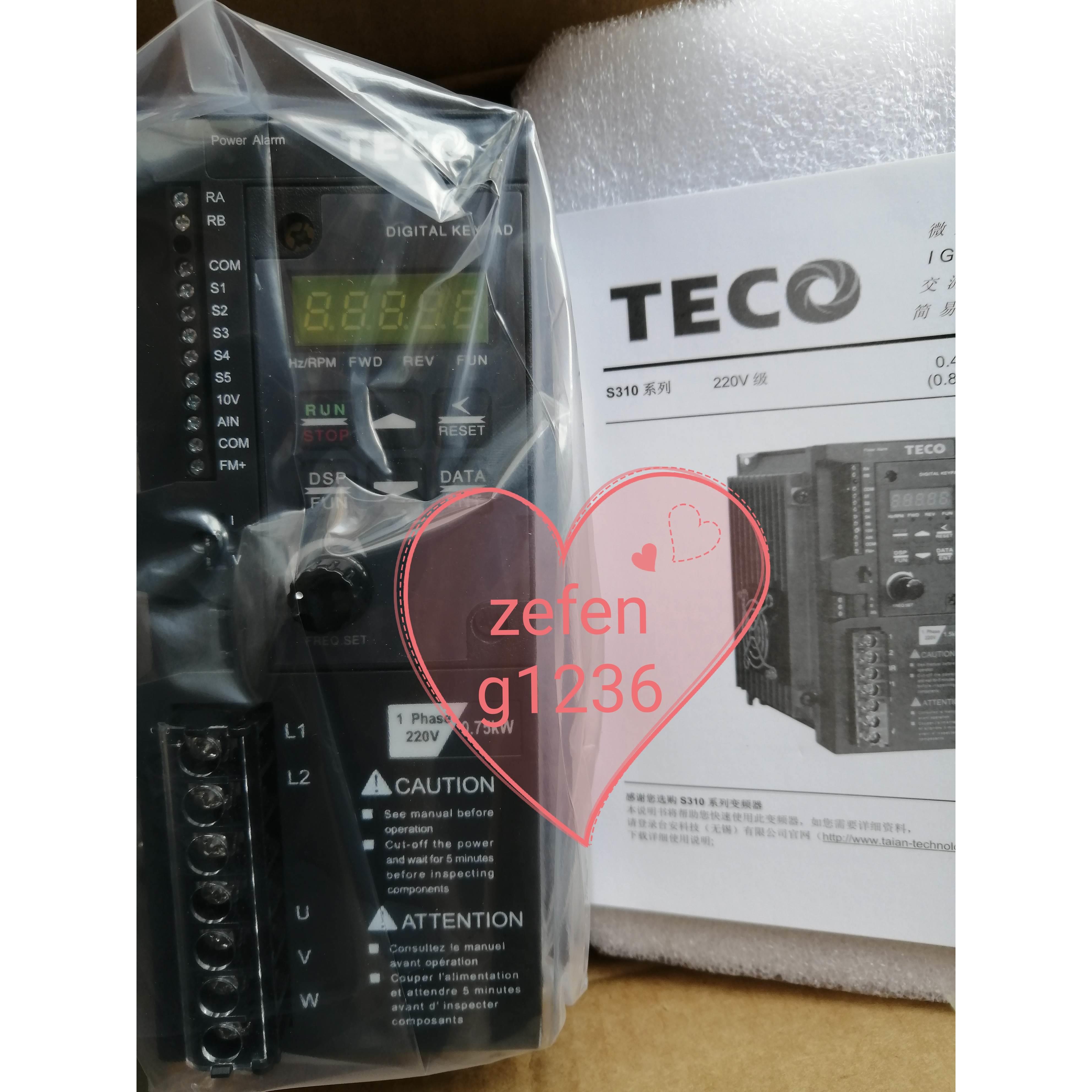 原装S310-201-H1BCD 东元台安变频器220V075KW带通讯接电阻