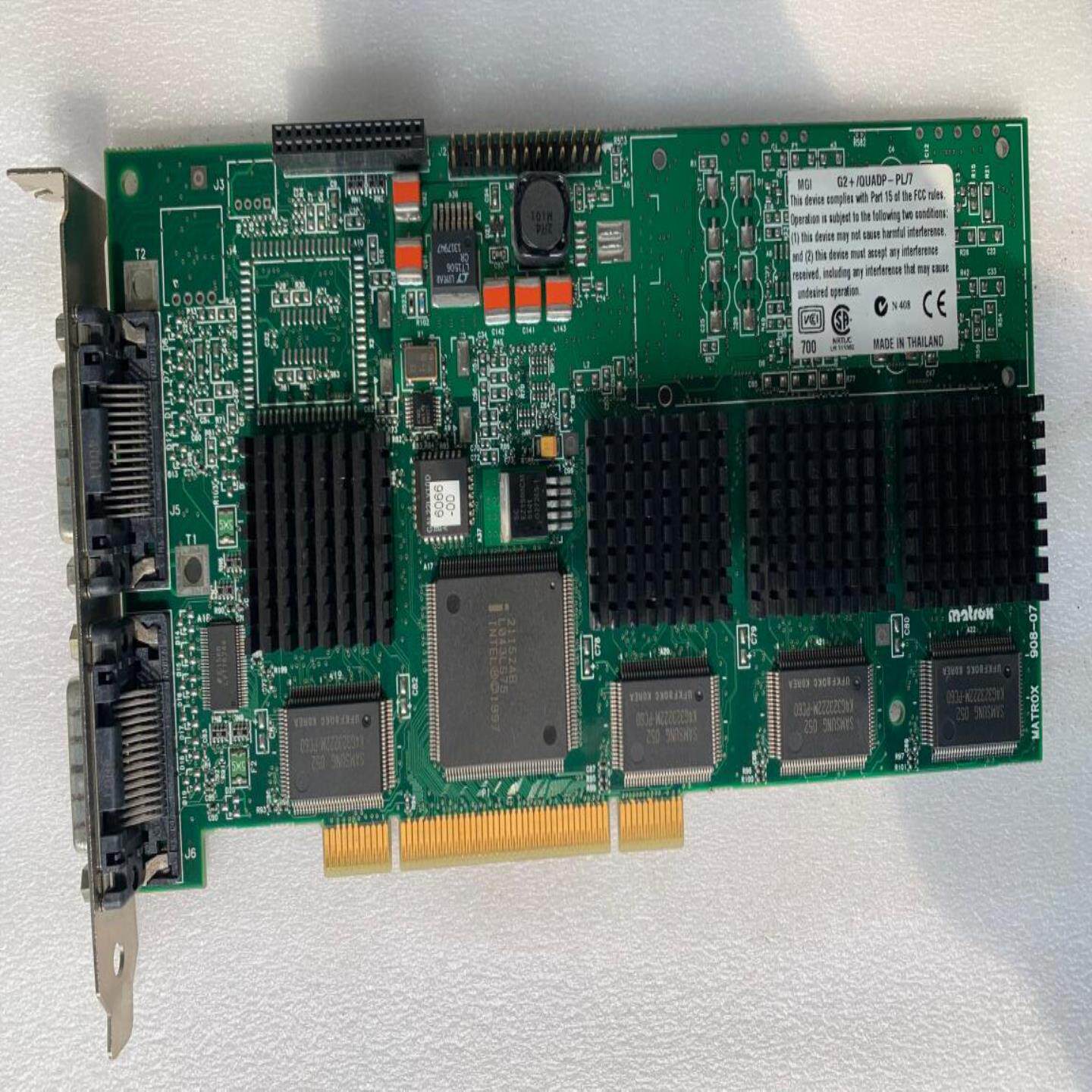 拆机 Matrox 迈创 G200 908-07 REVA PCI四屏显卡实物图 现货