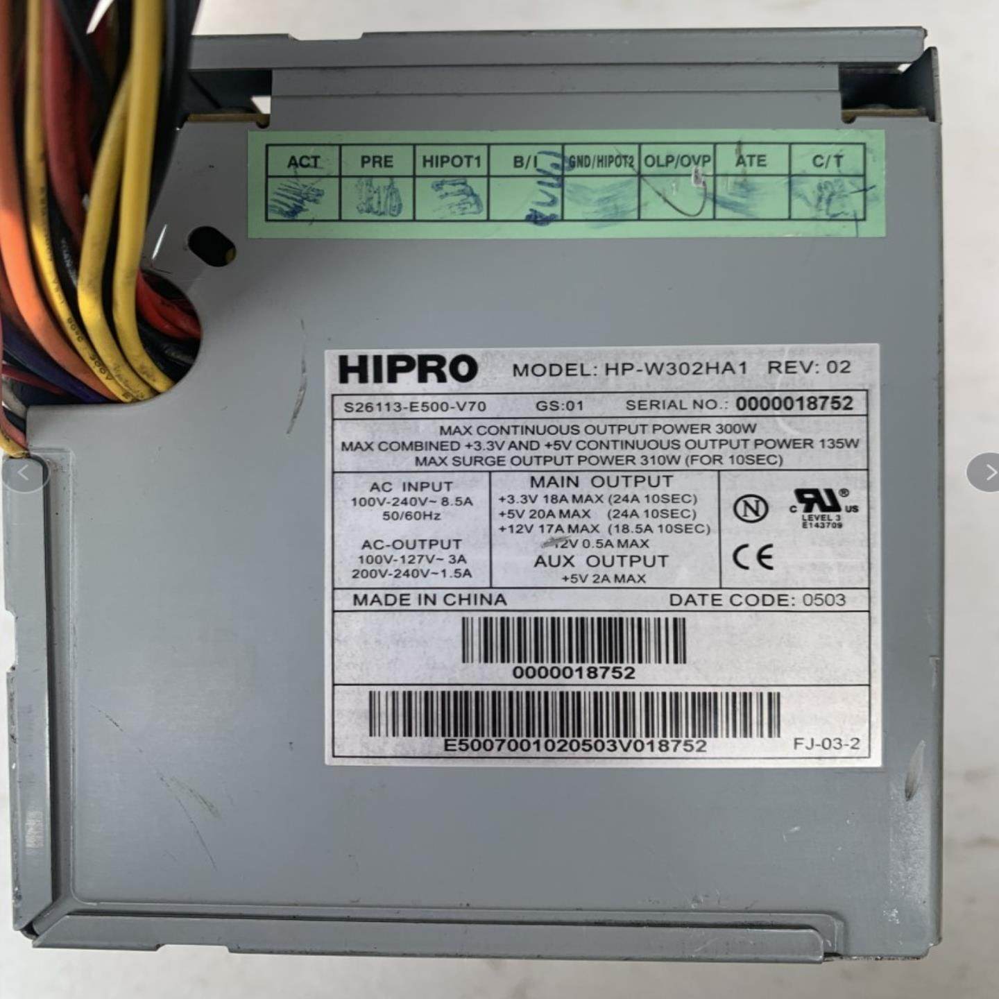 FUJITSU SIEMENS HIPRO HP-W302HA1 S26113-E500-V70通