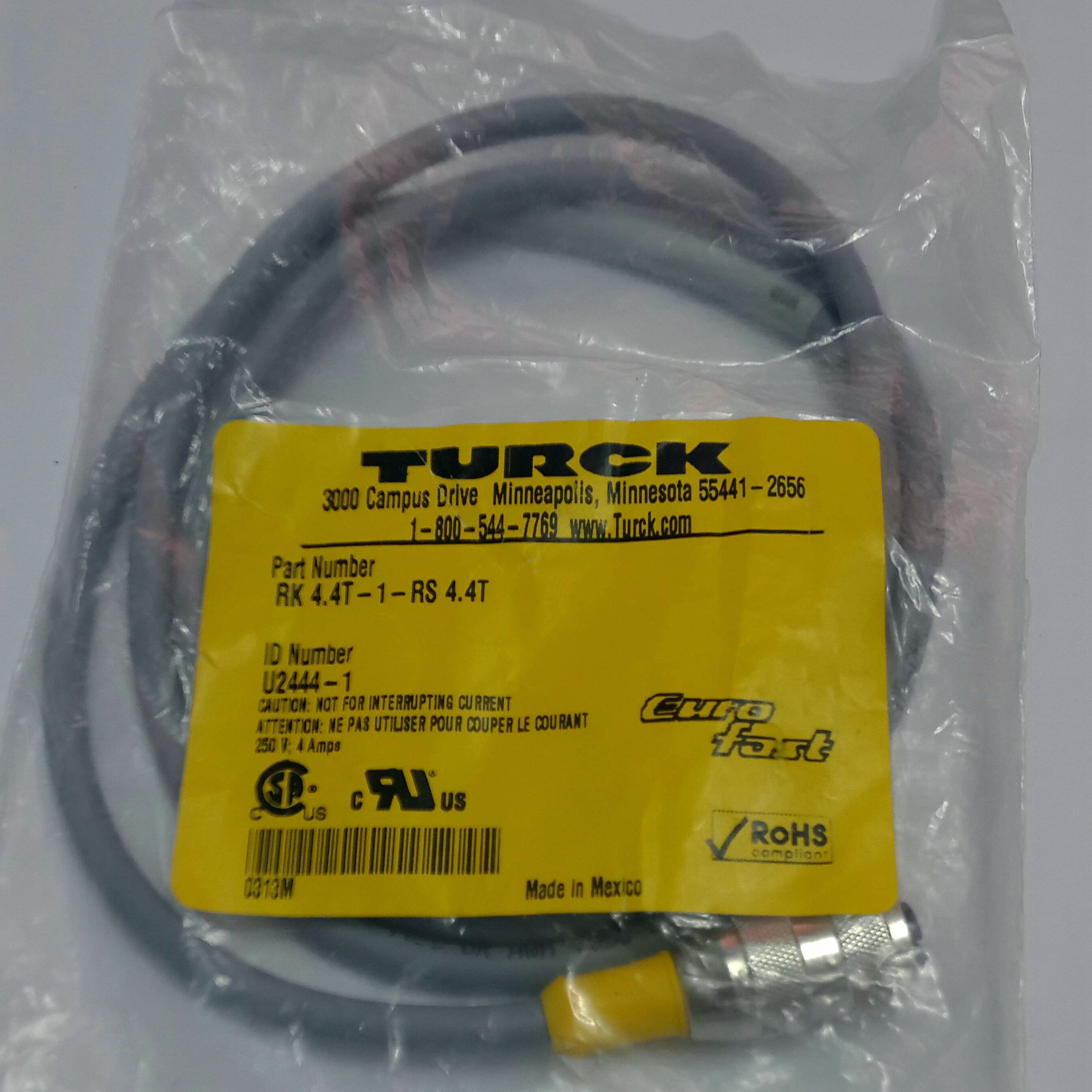 全新原装图尔克 TURCK RK44T-1-RS44T  U2444-1  现货