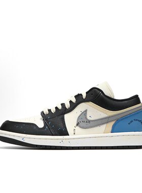 正品Nike Air jordan 1 闪电熊猫 耐克AJ1男鞋乔丹板鞋定制蓝球鞋