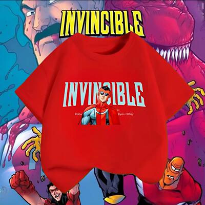Invincible无少侠敌男童纯棉短袖t恤衫童装男孩衣服上衣薄款