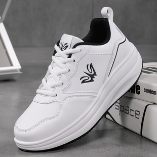 厚底摇摇鞋 妈妈旅游鞋 女鞋 睿登鞋 新款 休闲鞋 2025冬季 子皮面运动鞋