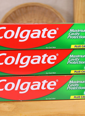 Colgate高露洁牙膏冰爽薄荷型牙膏250g清新防蛀大支香港进口3支装