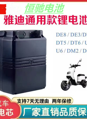 雅迪通用锂电池DE3 DE8DT3DT5DT6DM6U3U6便携式通用48V20AH锂电池