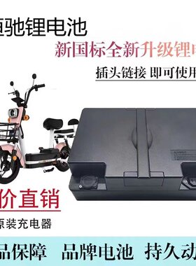 爱玛轻便手提脚踏内置款锂电池48v12ah小刀台铃48v20ah锂电