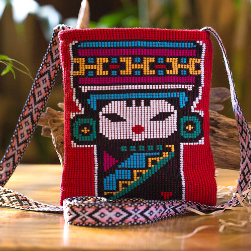 土家织锦西兰卡普传统手工小挎包