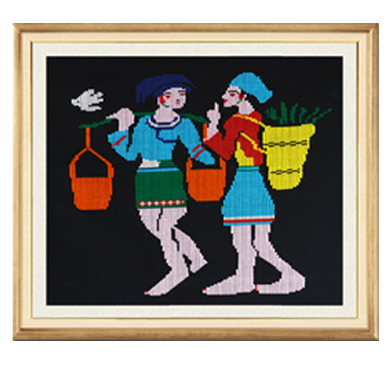 张家界土家织锦西兰卡普壁挂装饰工艺画非遗手工编织有框无框挂毯