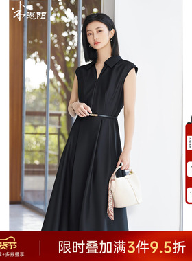 米思阳2025夏季新款淑女气质衬衫连衣裙轻奢高级感收腰a字裙1649