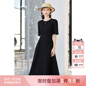 赫本风连衣裙收腰显瘦精致时尚 法式 小黑裙女 新款 米思阳2025夏季