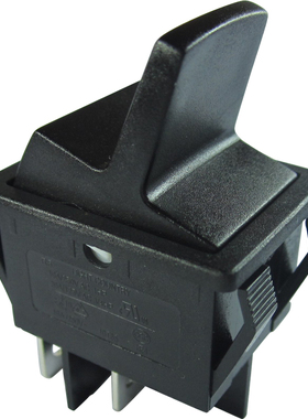 进口大手柄破壁机开关船形电源R5拨动2档黑色16A亮群翘板25*32M新