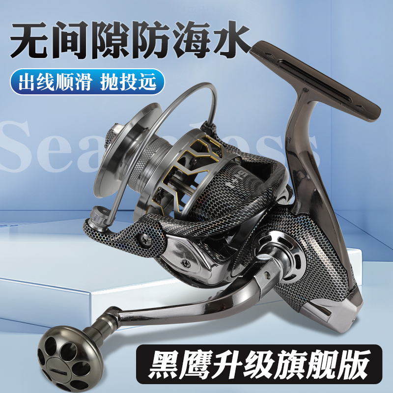 正品全金属纺车轮渔轮渔线轮路亚海竿船钓鱼轮矶钓阀钓远投不锈钢