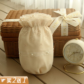 袖 女办公室工作米色 上班蕾丝白色套袖 套短款 女秋冬羽绒服防脏护袖