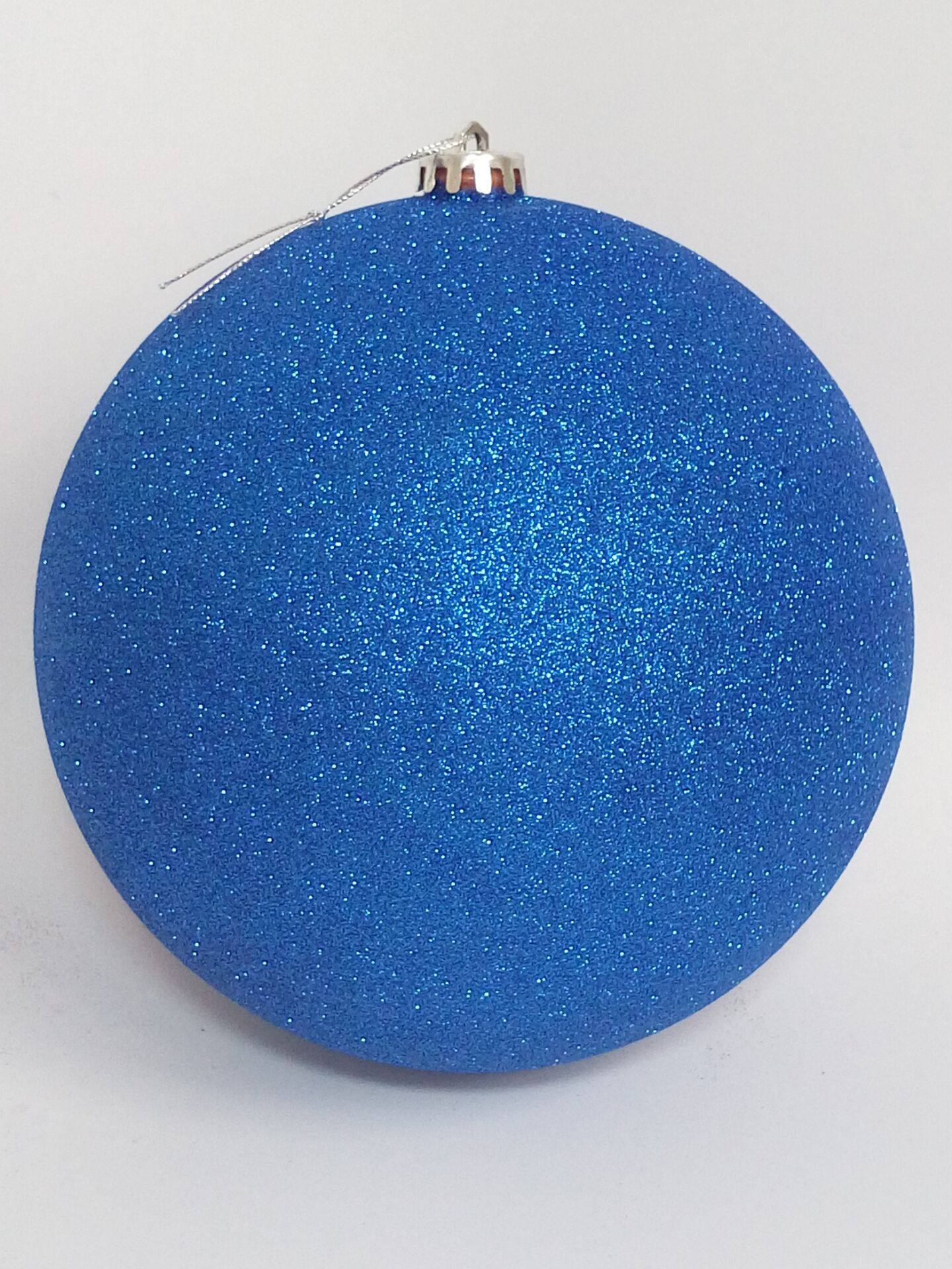 新款15cm圣诞球圣诞树装饰球镜面电镀亮光亚光磨砂装饰波波球布置