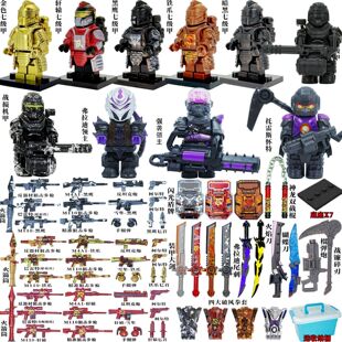 兼容积木和平精英地铁逃托雷斯怀特弗拉迪七级套积木人仔拼装玩具