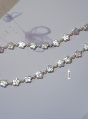 千与阑珊新品雪落梅花天然巴洛克梅花淡水珍珠项链新年礼物送礼