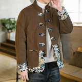 冬季风棉衣唐装加厚外套灯芯绒中式棉服男A118-MY005-P140，男装棉衣，电商A118