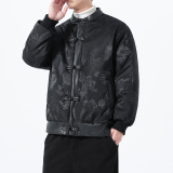 冬季风唐装棉衣龙纹印花加厚保暖男士外套A118-MY6616P155，男装棉衣，电商A118