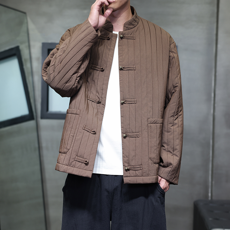 秋季风复古男装夹克唐装汉服中式条纹青年外套A118-A8812P115，男装夹克，电商A118