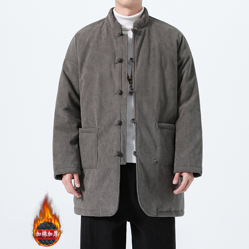 冬季风唐装棉衣大码复古中式保暖加厚外套男A118-MY6609P165，男装棉衣，电商A118