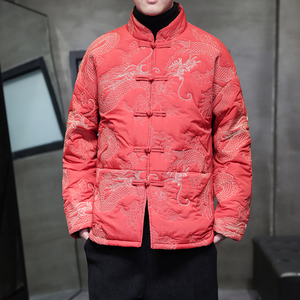 2025冬季风棉衣青年复古刺绣唐装加厚潮流棉服男MY2317-P155图片