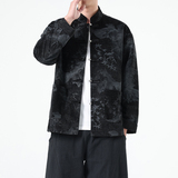 春季风男装新中式夹克印花复古唐装汉服外套A118-A8823P120，男装夹克，电商A118