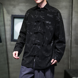 2025秋冬风男装衬衫灯芯绒压花中式复古唐装外套A118-C828P70，男装衬衫，电商A118