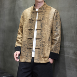 秋季风夹克新中式复古唐装汉服大码印花外套男A118-A8821P120，男装夹克，电商A118