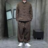 冬季风灯芯绒唐装棉衣加厚套装男A118-TZ7702P200抖音控328，男装棉衣，电商A118