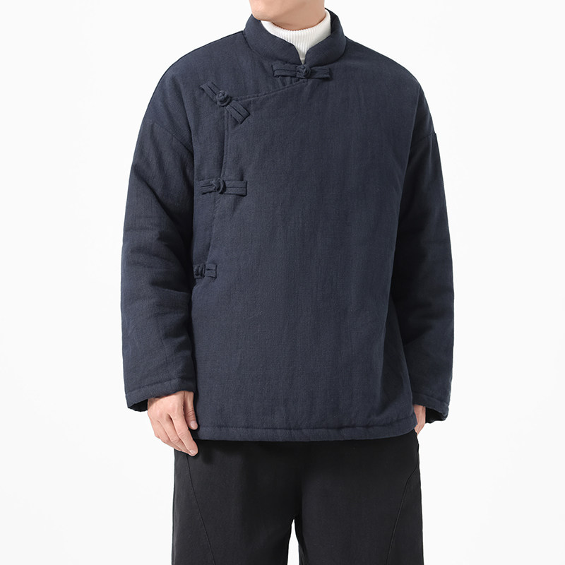 冬季风棉衣苎麻大码唐装保暖外套男A118-MY6607P175抖音控268,男装棉衣,电商A118
