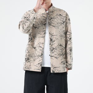 秋季风男装外套新中式提花复古唐装汉服夹克A118-A8818P120图片