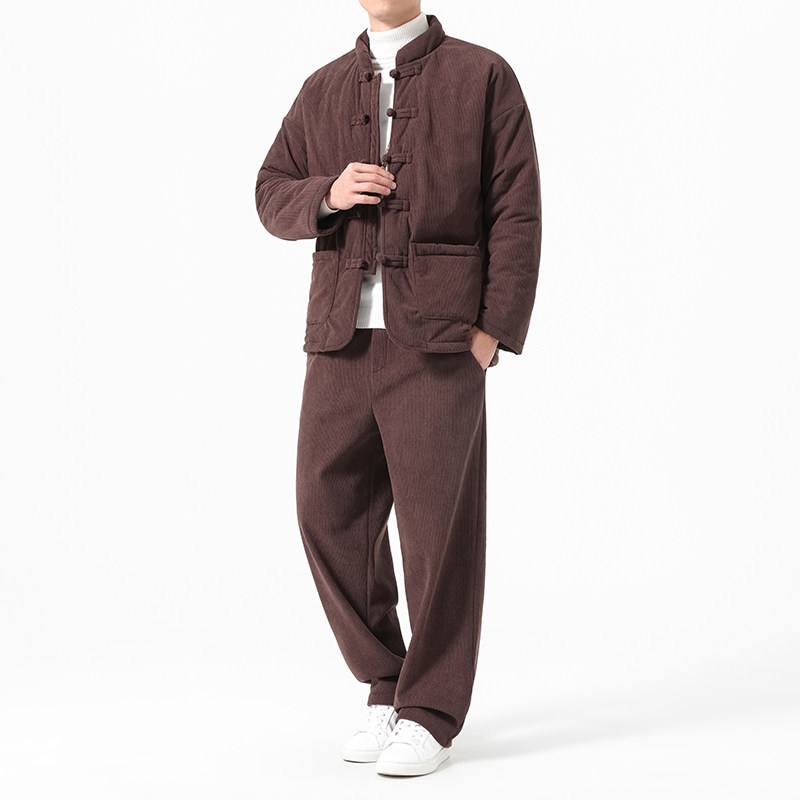 冬季风棉衣唐装保暖加厚大码套装男A118-TZ7701P200抖音控298,男装棉衣,电商A118