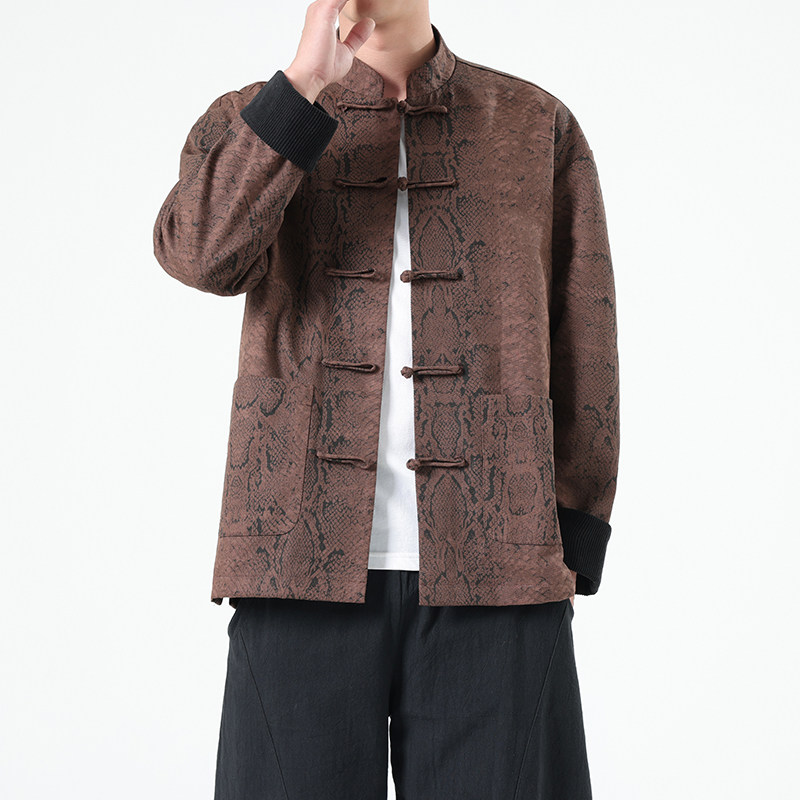 春季风男装新中式夹克复古唐装汉服蟒纹外套A118-A8821P120,男装夹克,电商A118