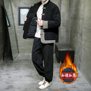 冬季风棉衣男装唐装中式复古加厚保暖两件套A118-MY01P205图片