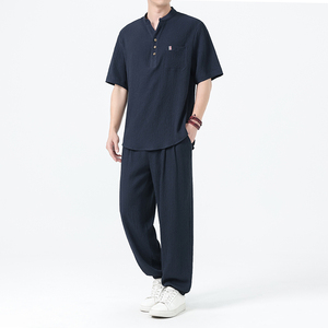 夏季风唐装复古冰丝套装中式大码衬衫男A118-TZ2506P115控198,中式婚礼搭配喜妈妈衣服图片