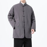 90%白鸭绒冬季风唐装中长款羽绒服保暖外套男A118-YR207P285，男装羽绒服，电商A118