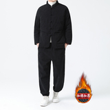 冬季风套装中式复古唐装棉衣大码灯芯绒保暖棉袄男TZ010-P200，男装T恤，电商A118