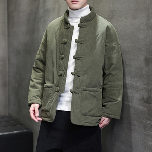 冬季风男装棉衣唐装复古大码外套灯芯绒棉袄A118-MY010P135,男装棉衣,电商A118