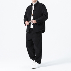冬季风唐装中式复古棉衣大码加绒加厚套装男A118-TZ7705P205图片