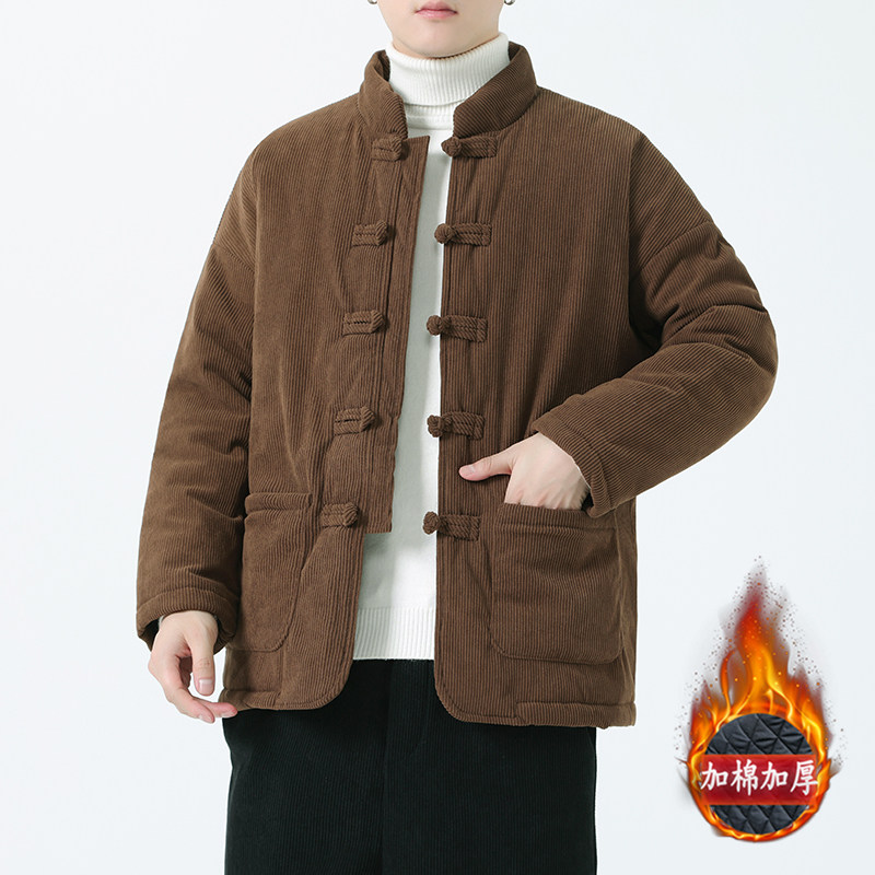 2025冬季风男装棉衣青年复古大码唐装加厚袄子A118-MY010P140,男装棉衣,电商A118