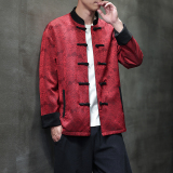 2025春季风唐装汉服两面穿复古夹克外套宽松男A118-A8809P145，男装夹克，电商A118