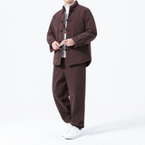 2025冬季风唐装复古棉衣大码加绒加厚套装男A118-TZ7705P205，男装棉衣，电商A118