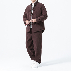 2025冬季风唐装复古棉衣大码加绒加厚套装男A118-TZ7705P205图片