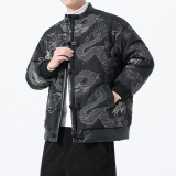 冬季风棉衣复古保暖加厚刺绣唐装男士外套A118-MY6617P155，男装棉衣，电商A118