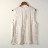 纯亚麻风唐装背心夏季新中式复古无袖T恤男A118-BX303P75，男装背心/马甲，电商A118