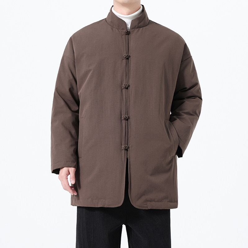 90%白鸭绒冬季风唐装男士复古羽绒服保暖外套A118-YR207P285,男装羽绒服,电商A118