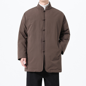 90%白鸭绒冬季风唐装男士复古羽绒服保暖外套A118-YR207P285图片