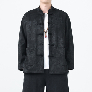 秋季风男装唐装汉服中式复古夹克大码印花外套A118-A8835P115图片