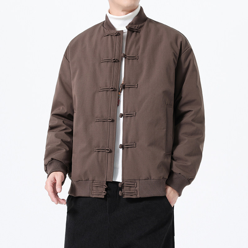90%白鸭绒冬季风唐装汉服男士复古羽绒服外套A118-YR206P245,男装羽绒服,电商A118