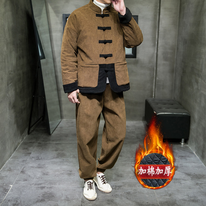 冬季风棉衣男装唐装中式复古加厚保暖两件套A118-MY01P205,男装棉衣,电商A118